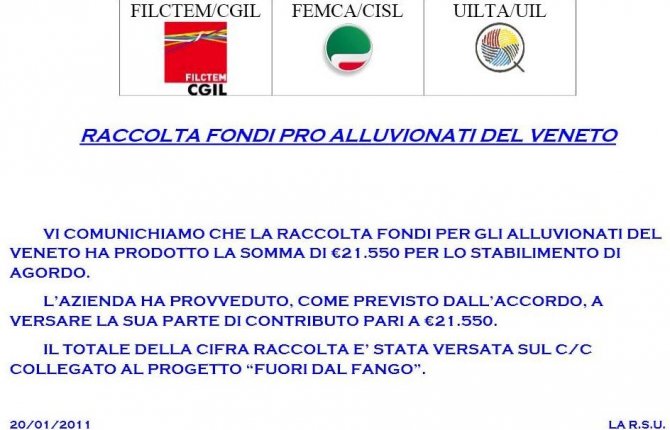 Brevi dallo stabilimento di Agordo - il portale dei lavoratori